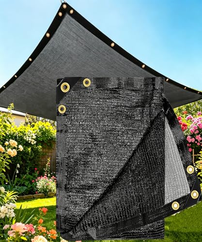 40%-50% Black Garden Shade Cloth,10X12FT Mesh Tarp with Grommets | Sunshade Net for Vegetables, Greenhouse, Plants Cover, Patio, Chicken Coop, Barn & Kennel, Tomatoes - size: 10 FT X 12 FT, style: 40% Shade