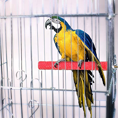 4 PCS Bird Perch Stand Toy, Wood Parrot Perch Stand Platform Paw Grinding Stick, Cage Accessories Exercise Toys Budgies Parakeet Cockatiel Conure Hamster Gerbil Rat Mouse
