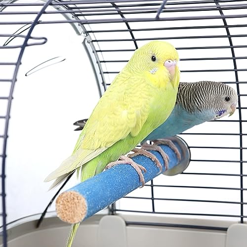 Hamiledyi 4 PCS Parrot Perch Stand Toy 7.9x0.8inch Bird Cage Perch Natural Paw Grinding Stick for Medium Parrots Parakeets Cockatiels Lovebirds Chewing Stick (M)