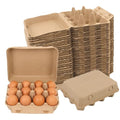 Egg Cartons 12 Count, 50 Pack Cardboard Egg Cartons Cheap Bulk, Reusable Paper Egg Holder for Supermarkets Kitchen - size: 3x4