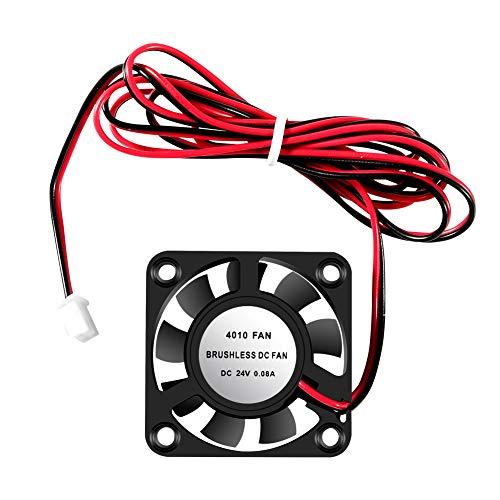3D Printer Cooling Fan, 40mm x 40mm x 10mm Blower Cooling Fan with 2 Pin Terminal for Hotend Extruder Heatsinks Makerbot MK7 MK8 CPU Chip (24V 0.06A) - color: 24V(4010)