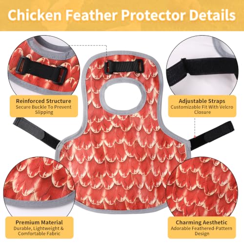 Chicken Saddles for Hens – Adjustable Back Protector with Anti-Peck Straps, Waterproof Oxford Fabric - color: 1-Pack