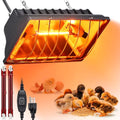 250W Chicken Brooder Heater for Chicks Ducks, Brooder Heater with 2PCS Heat Lamp, 6ft Cord Chicken Brooder Lamp with Adjustable Temp & Height, Chicken Coop Heater for Livestock Indoor Warmer