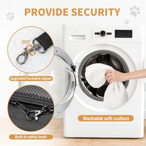 ‌Petsfit Airline Approved Pet Carrier for Small Dogs & Cats, 19x9x12 TSA Approved Carrier, with Removable Dual-Sided Padding (2-Way Placement) - Fits Under Most Airplane Seats, Escape Proof (Black) - color: Black, size: 19.0"L x 9.0"W x 12.0"H