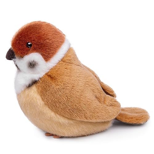 Simulation White Pigeon Stuffed Animal Toy - 10 inch Rock Pigeon Toys, Cute Pigeon as Gift for Kids (6.3in Sparrow) - style: 6.3in Sparrow