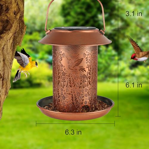 Bird Feeders for Outdoors Hummingbird Garden Decor Mothers Day Birthdays Gifts for Women Mom Grandma Solar Lanterns Outdoor Waterproof Metal Solar Decoration OutsideLED Lanterns for Yard, Patio Deals | Garden Decor Birthdays Gifts for Women Mom Grandma Me