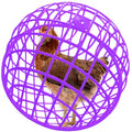15.7" Ball-Shaped Movable Chicken Coop,Pigeon Rabbit Duck Safe Walking Net,Preventing Trampled by Horse,Predation by Eagles,Dog Bites.Pet Removable Prevent Harassment Safety Hutch - color: Purple