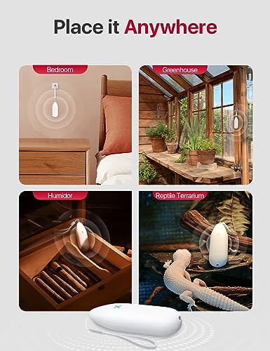 X-Sense Indoor Wi-Fi Thermometer Hygrometer, Base Station Required | Smart Temperature Sensor for House, Bedroom, Wine Cellar - size: 1-Pack (Base Station not included)
