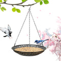 CQAIRIOU Premium Hanging Bird Feeder Tray,Size 11.8” Large Platform Bird Feeder Stainless Steel Mesh Tray,Wild Bird Feeder for Outside Hanging Seed Platform - size: 1 Set Hanging Bird Feeder Tray