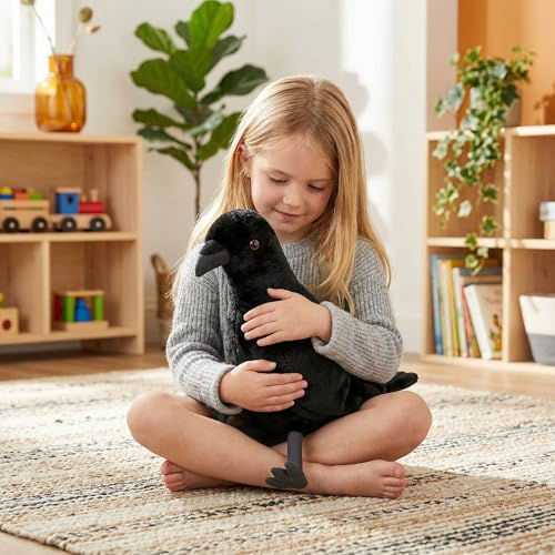 Crow Plush Toy - Realistic 12inch Black Crow Halloween Stuffed Animal, Cute Little Bird Raven Plush as Gift for Your Friends - style: Black Crow