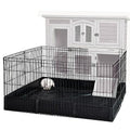GUTINNEEN Rabbit Pet Playpen Bunny Run Extension Indoor Small Animal Pen (Playpen Only) - color: Black, size: 48.0"L x 48.0"W x 24.0"H