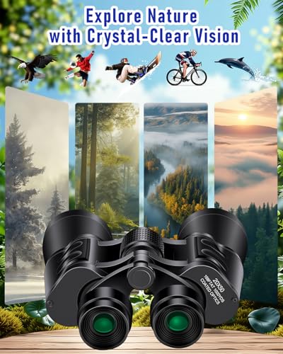 20x50 Binoculars for Adults High Powered | Compact Waterproof,HD Vision,Easy Focus,BAK4 Prism,for Bird Watching, Hunting,Cruise Ship, Travel,Sport Games