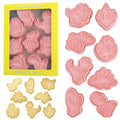 8Pcs Dinosaur Cookie Cutters Dino Egg Footprint Biscuit Molds for Kids | T-Rex & Stegosaurus Baking Supplies for Kids Dinosaur Theme Birthday Party, Ideal for Homemade Cookies - color: Dinosaur C
