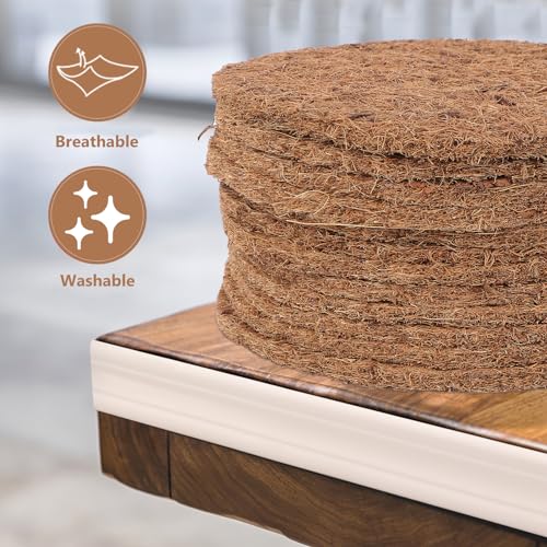 TEHAUX Coconut Fiber Bird Nest Mat 8.1 Inch Dehumidification Racing Pigeon Nest Pad Breathable Durable Bird Breeding Accessory for Egg Protection