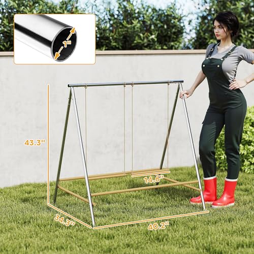 PawHut Chicken Perch for Coop Chicken Roosting Bars with 2 Swings Silver | Adjustable Swings, Coop Accessories, Farm, Backyard