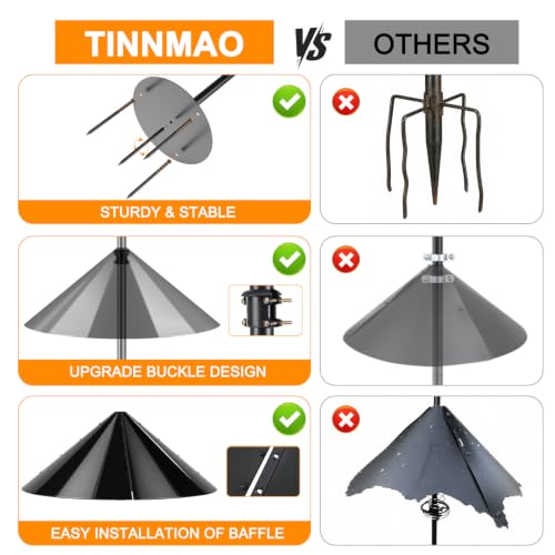 Bird Feeder Pole 100 Inch with Squirrel Baffle and 4 Feeder Hooks Heavy Duty Adjustable Bird House Pole with Top and Side Mount for Smart Feeders, Bluebird Houses, Yard and Garden - size: 100 INCH