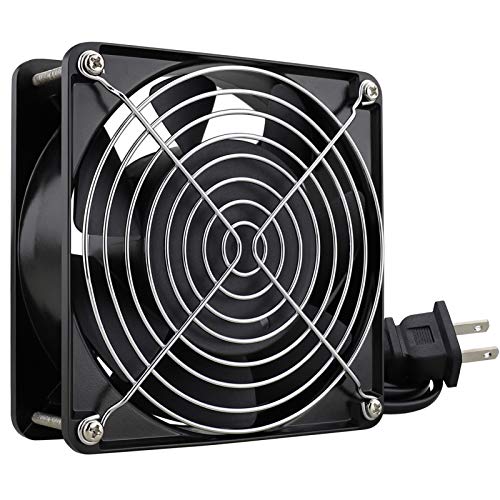 GDSTIME AXIAL 12038 Muffin Fan, 120V AC 120mm x 38mm, Dual Ball Bearing | 110V 115V, 120x120x38mm, Aluminum Frame, High Speed, for Generator Box, Air Hockey Table Cooling Ventilation Exhaust - size: 120x120x38mm