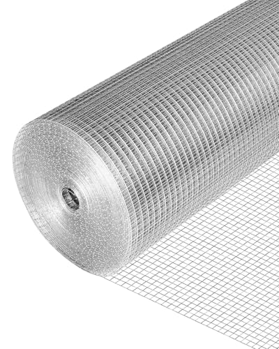 Galvanized Hardware Cloth - 1/2'' Mesh, 72'' x 100' Wire Mesh Roll | Wire Mesh Superior Rust Prevention, Easy to Cut, Ideal for Chicken Coops, Dog Fences, Garden Applications & DIY Projects - size: 1/2" 72" x 100'