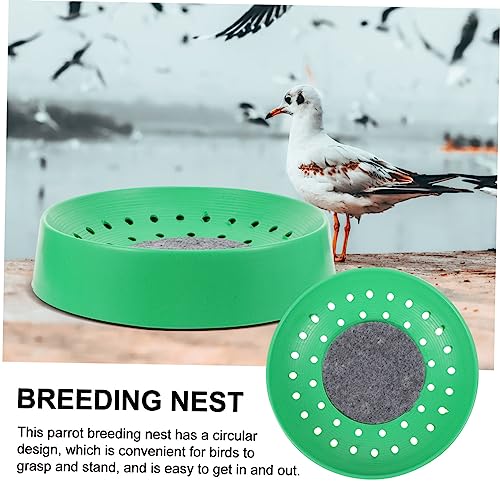 DECHOUS 4Pcs Bird Breeding Nest Bowl for Pigeons Doves and Quails Durable Breathable Design with Mat for Egg Hatching and Comfortable Living Environment