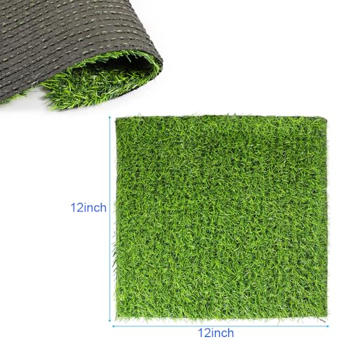 Kalekey 6 Pack Nesting Pads for Chicken Coop, 12"x12" Chicken Nesting Box Pads for Laying Eggs, Washable Artificial Grass Pad for Chicken Hen Small Pets on Garden Lawn Indoor Outdoor - size: 6 Pack