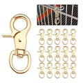 15PCS Trigger Snap Hooks, 360 Degree Heavy Duty Snaps Swivel Lobster Clasps,Swivel Claw Clips for Pet Cages,Dog Leash,Camera Straps,Snap Hook Purse - color: Gold-15pcs