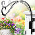 Lifyzoon Swivel Bird Feeder Hanger: 16 Inch 60 lbs Heavy-Duty Plant Hook | 180° Smooth Swivel Rotation for Easy Bird Viewing, Solid Iron Rust-proof, Wall Mount for Feeders Wind Chimes, Screws Included - size: 16 Inch
