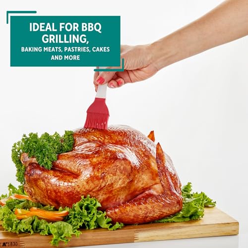 MIRRO Silicone Basting Brush for Grilling, Red - size: 8.5"