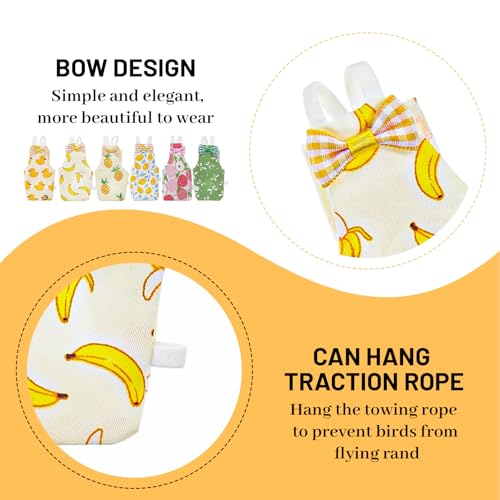 Bird Diaper, 6Pcs Reusable Parrot Diapers with Waterproof Inner (Medium) | Washable Parrot Diapers for Indoor Parakeet Lovebird Canary