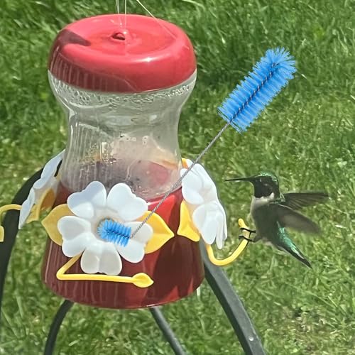 37 Pieces Hummingbird Feeder Cleaning Brush 3 Size Mini Nylon Tube Brushes Set 2 in 1 Double Headed Hummingbird Brush Cleaner for Bottles Tubes Jars Bird Feeder(Blue) - color: Blue