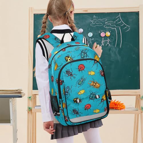 Kids Backpack Elementary Middle School Bags for Boys Girls | Travel, Daypack, Lightweight, Waterproof, with Reflective Strip - color: Multi 8