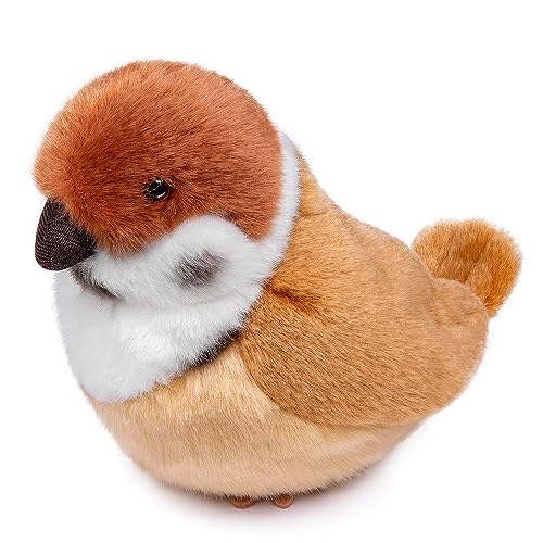 Simulation White Pigeon Stuffed Animal Toy - 10 inch Rock Pigeon Toys, Cute Pigeon as Gift for Kids (6.3in Sparrow) - style: 6.3in Sparrow