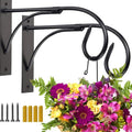 11in Wall Hook for Hanging Outdoor Lights,Sturdy Plant Bracket for Patio | Rustproof Metal, Holds 40lbs, Strong Hanger for Patio Lights, Lanterns, Plants, Bird Feeders, Porch, Deck, Garden