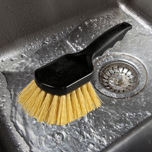 SPARTA Utility Scrub Brush, Polypropylene Bristles, 8.5 Inch, Black | Chemical- and Water-Resistant Bristles, Crimped Filament, BPA Free, FDA-Compliant Bristles
