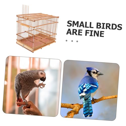 Lightweight Bird Cage Portable Woven Bird Carrier for Small Birds Stylish Outdoor Travel Accessory for Parakeets and More Durable Design for Everyday Use