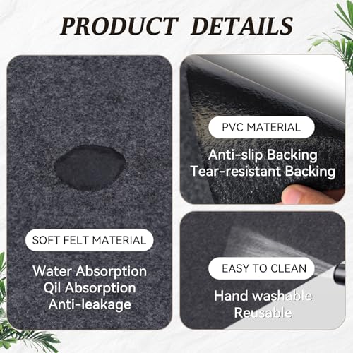 Large Bird Cage Mat, Under Pet Cage Mat, Absorbent/Waterproof Felt Pad for Bird Cages, Reptile Aquariums, Dog Kennels, with Non-Slip Backing for Hard Floors and Surfaces (30 x 36 inch) - size: 36.0"L x 30.0"W x 0.8"H