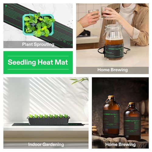 VIVOSUN 3" x 20" Seedling Heat Mat and Digital Thermostat Combo Set | UL & MET-Certified Heating Pad for Hydroponic, Kombucha Tea, Brewing, Fermentation & Plant Germination - size: 3"x20"