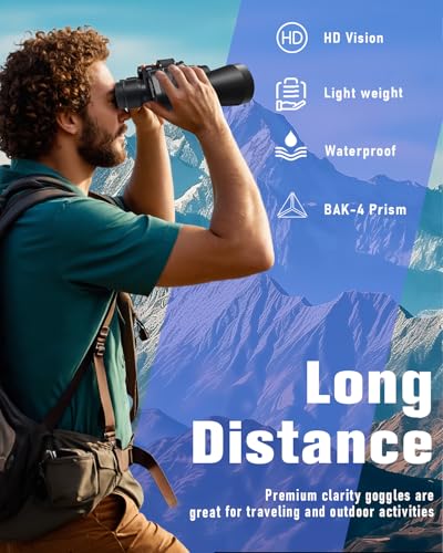 20x50 Binoculars for Adults High Powered | Compact Waterproof,HD Vision,Easy Focus,BAK4 Prism,for Bird Watching, Hunting,Cruise Ship, Travel,Sport Games