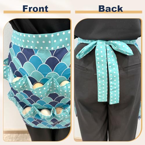 Egg Apron, Egg Collecting Apron with 12 Pockets for Fresh Eggs - Gathering Eggs from Chickens, Ducks, and Geese - color: As Shown
