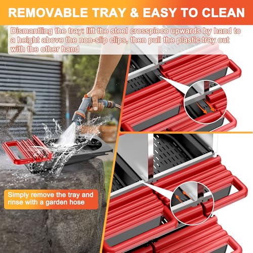 ZenxyHoC Two-Tier Chicken Nesting Box Red 4 Compartments | Metal Egg Laying Box with Rollout Egg Collection & Swing Perch for Backyard Chicken - size: 4 Compartments