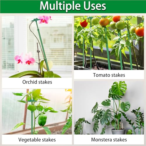 Extendable Plant Stakes,Length Scalable From17.5to30.1IN Plant SupportStake | 7Pack Orchid Sticks with Clips for Indoor Outdoor,Garden Stakes for Plant, Tomato, Vegetables, Monstera, Vine, Potted Plants - size: 30.1Inches 7Pack