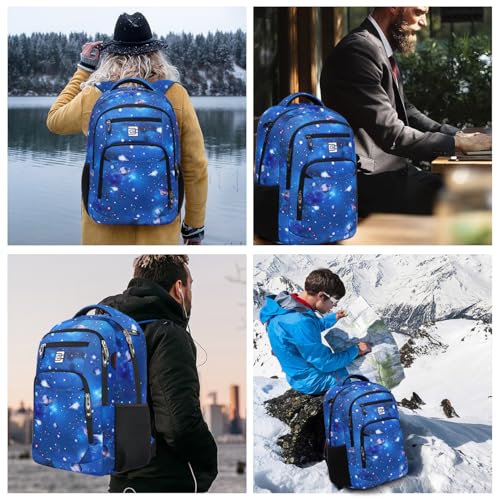 Laptop Backpack,Business Travel Anti Theft Slim College Backpack | Water Resistant Durable Computer Bag Gift for Women & Men Fits 15.6 Inch Laptop and Notebook - Dreamy Blue - color: Dreamy Blue, size: 15.6 Inch, style: Laptop