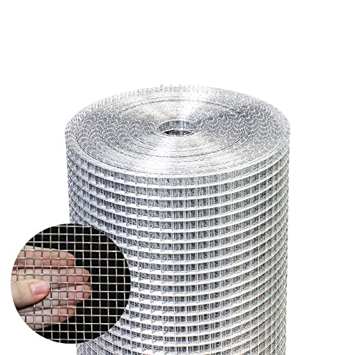 Zevemomo Hardware Cloth 1/4 Inch 24"X 50' Hot Dip Galvanized After Welding | Wire Mesh Roll, 23 Gauge Chicken Wire Fencing for Garden Fencing Chicken Coop Wall Decoration Tree Guard Hardware Mesh - size: 24" x 50' 1/4inch