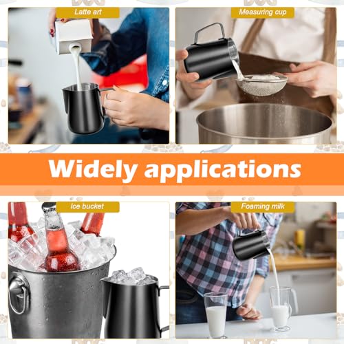 2.5Cup Dog Food Scoop, Stainless Steel Measuring Cup,Pet Food Measuring Scoop for Dogs, Cats, Birds and Small Pets,and Kitchen use-Ideal for Dry Food & Treats(Black) (2.5CUP)