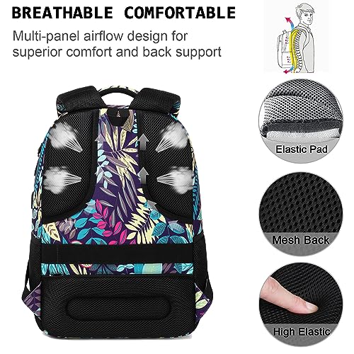 Laptop Backpack,Business Travel Anti Theft Slim College Backpack | Water Resistant Durable Computer Bag Gift for Women & Men Fits 15.6 Inch Laptop and Notebook - color: Leaf, size: 15.6 Inch, style: Laptop