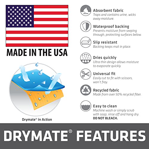 Drymate Dog Crate Mat Liner, Absorbs Urine, Waterproof, Non-Slip, Washable Puppy Pee Pad for Kennel Training - Use Under Pet Cage to Protect Floors, Thin Cut to Fit Design (USA Made) (Taupe)(29”x48”) - size: 29" x 48"