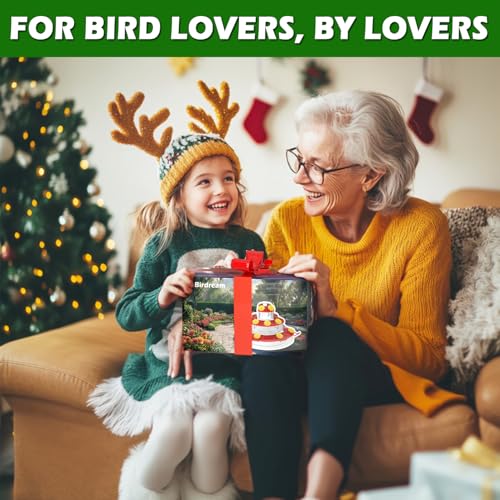 Birdream Window Hummingbird Feeder, Strong Suction Cup Hummingbird Feeder with 9 Feeding Ports & Clean Brush, Attracting Ruby Throated Anna Rufous - Red, 9oz - size: 1 Pack