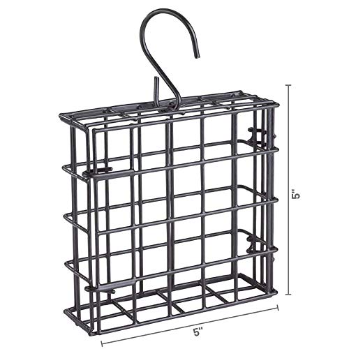 More Birds Suet Cage Bird Feeder, Fruit and Suet Feeder, Single Cake Capacity ,Black - color: Black, size: Single Cake, style: Suet Cage