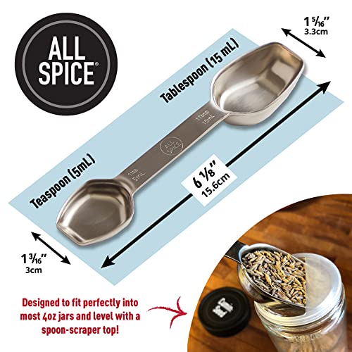 Stainless Steel Double Sided Measuring Spoon- Teaspoon and Tablespoon - size: Tablespoon / Teaspoon