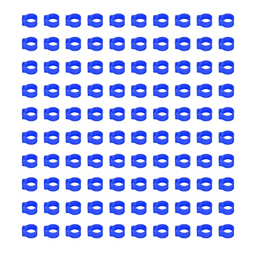 Omabeta Pigeons Leg Rings, Durable Plastic Construction Lightweight Easy to Install and Clean, Pigeons Leg Rings, for Pigeon Identification, Dark Blue, 8mm, 100 Pieces - color: Dark Blue