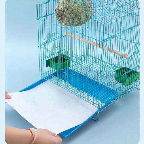 100 Sheets Bird Cage Liner Papers, Disposable Bird Cage Paper Liners, Cuttable Pet Animal Cages Cushion, Precut Absorbent Bird Paper for Bird Parrot Small Animal, 7.9'' X 10.6'' - size: 7.9'' X 10.6''